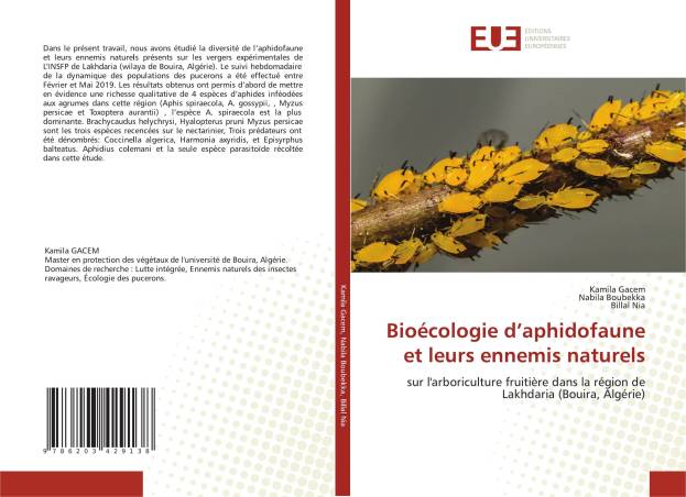 Bioécologie d’aphidofaune et leurs ennemis naturels