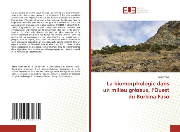 La biomorphologie dans un milieu gréseux, l’Ouest du Burkina Faso