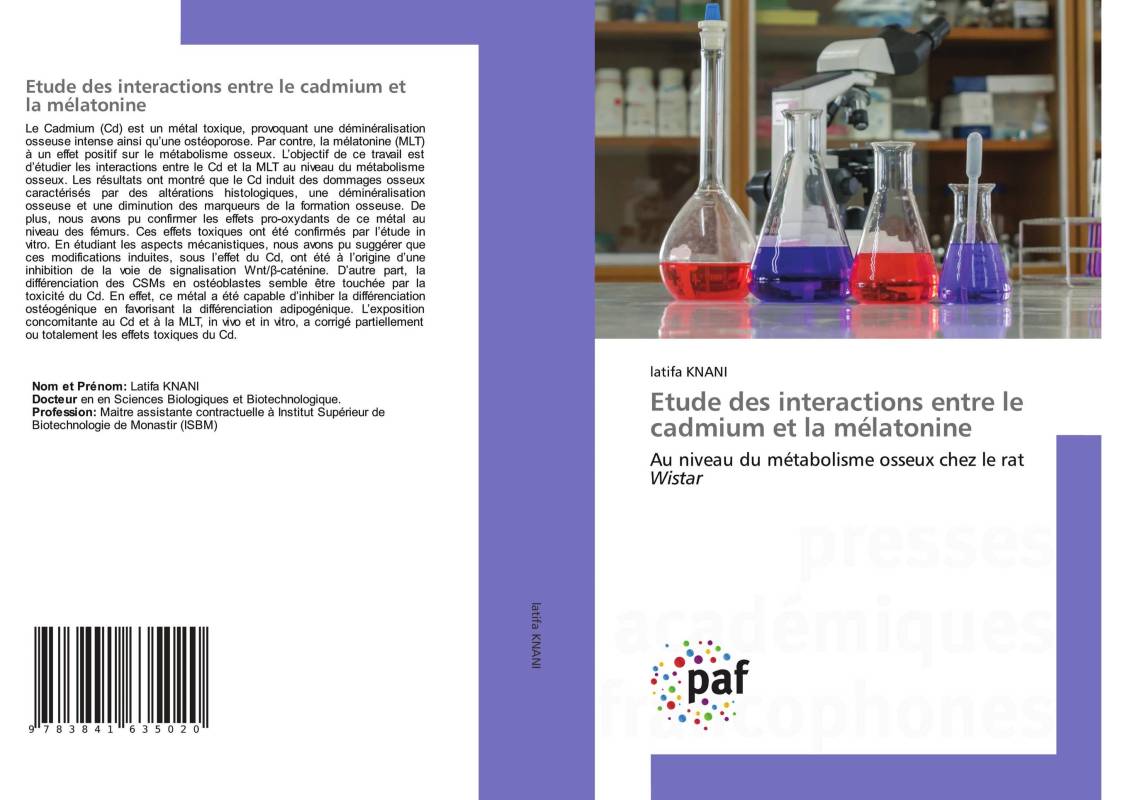 Etude des interactions entre le cadmium et la mélatonine