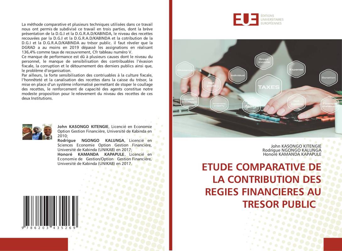 ETUDE COMPARATIVE DE LA CONTRIBUTION DES REGIES FINANCIERES AU TRESOR PUBLIC