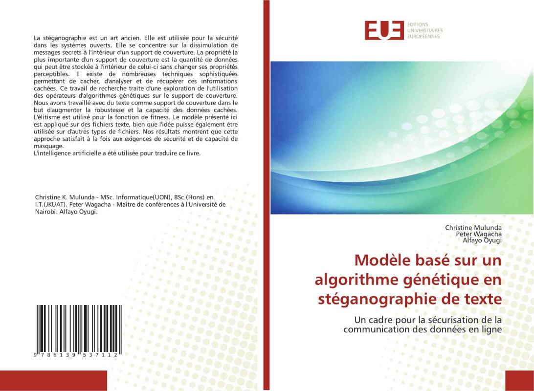 Modèle basé sur un algorithme génétique en stéganographie de texte