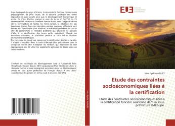 Etude des contraintes socioéconomiques liées à la certification