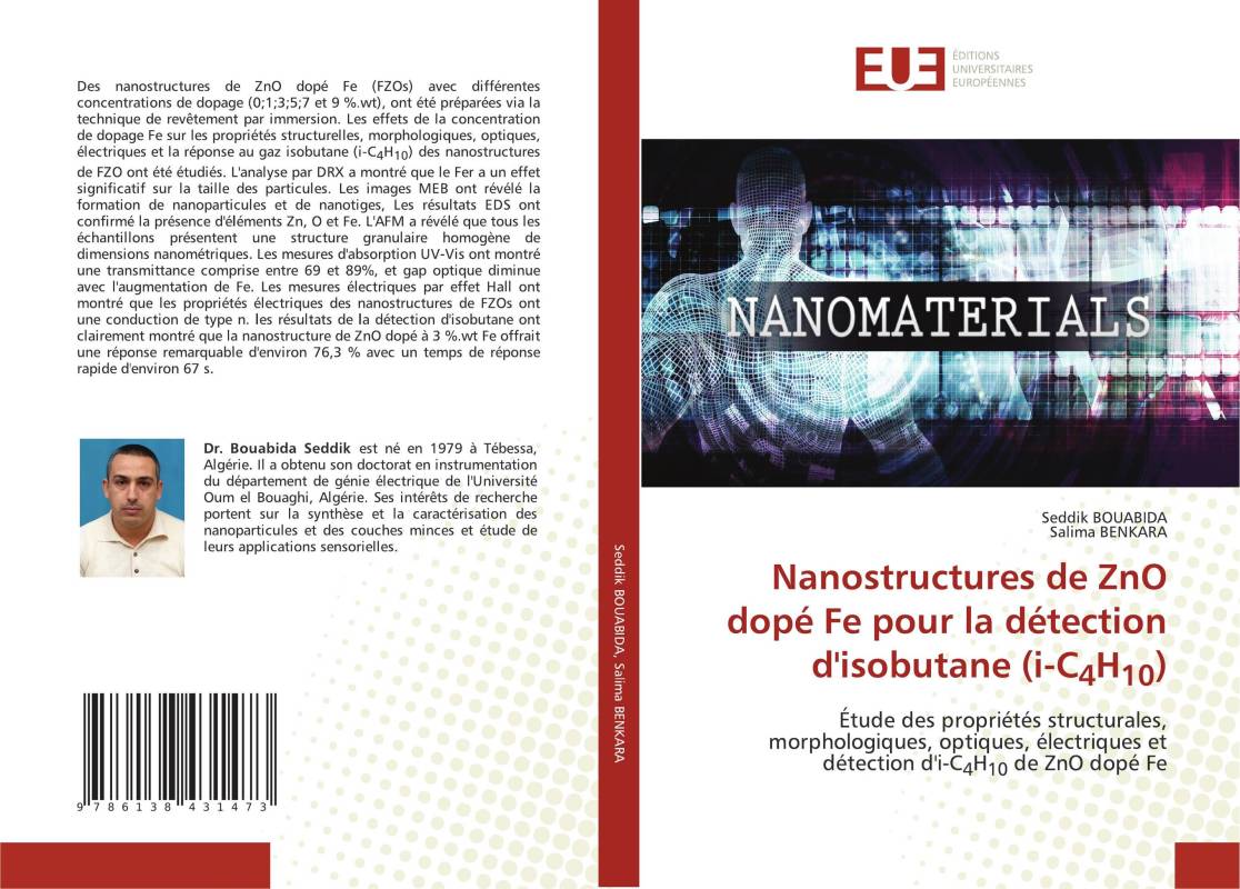 Nanostructures de ZnO dopé Fe pour la détection d'isobutane (i-C4H10)