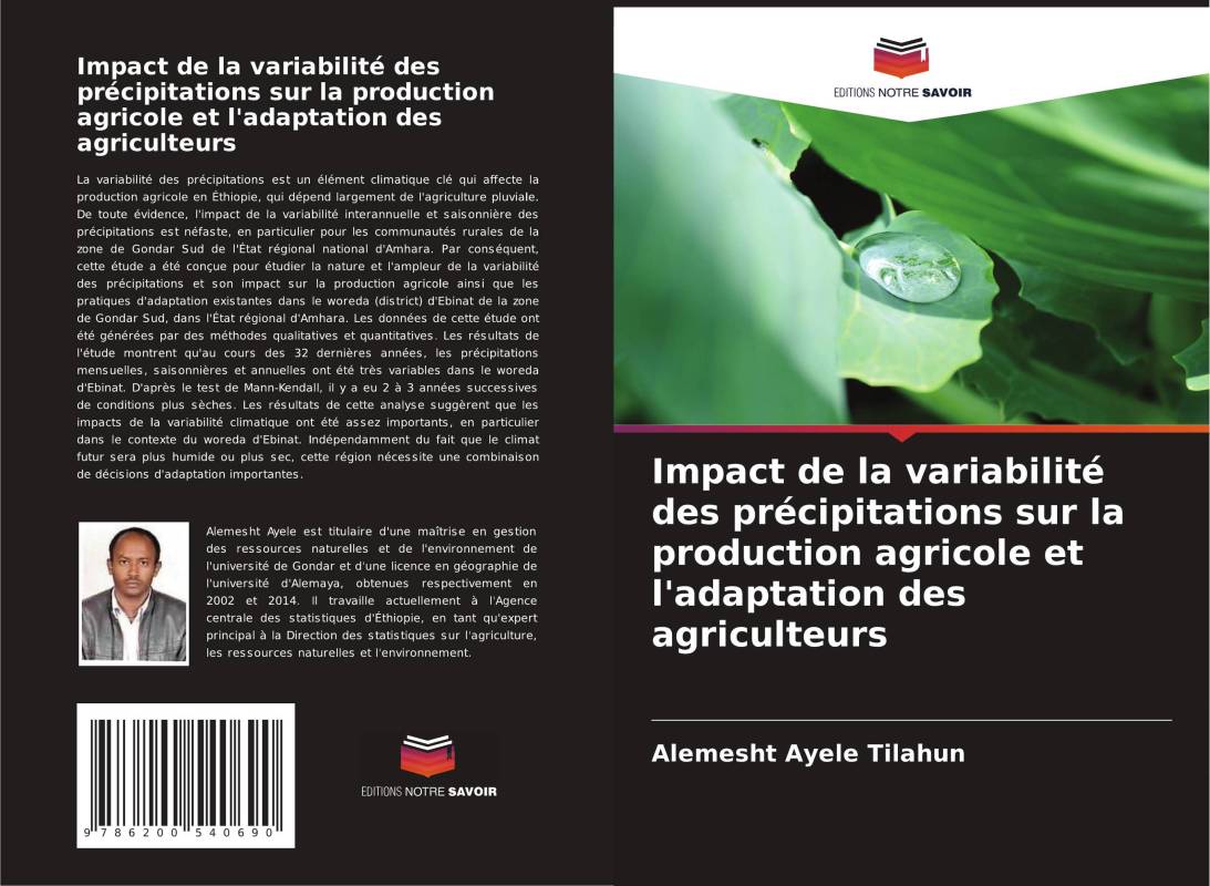 Impact de la variabilité des précipitations sur la production agricole et l'adaptation des agriculteurs