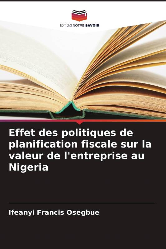 Effet des politiques de planification fiscale sur la valeur de l'entreprise au Nigeria