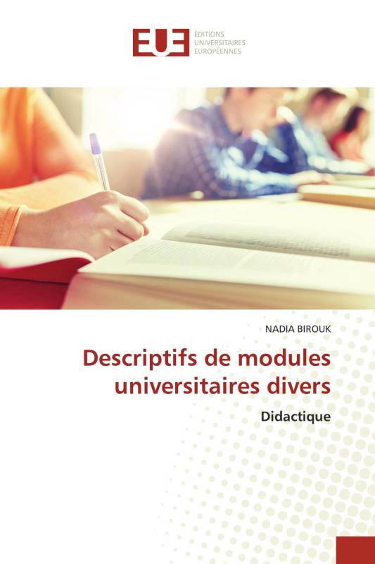 Descriptifs de modules universitaires divers Descriptifs de modules universitaires divers