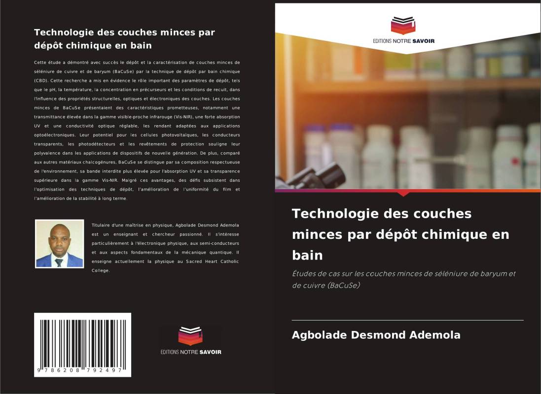 Technologie des couches minces par dépôt chimique en bain Technologie des couches minces par dépôt chimique en bain