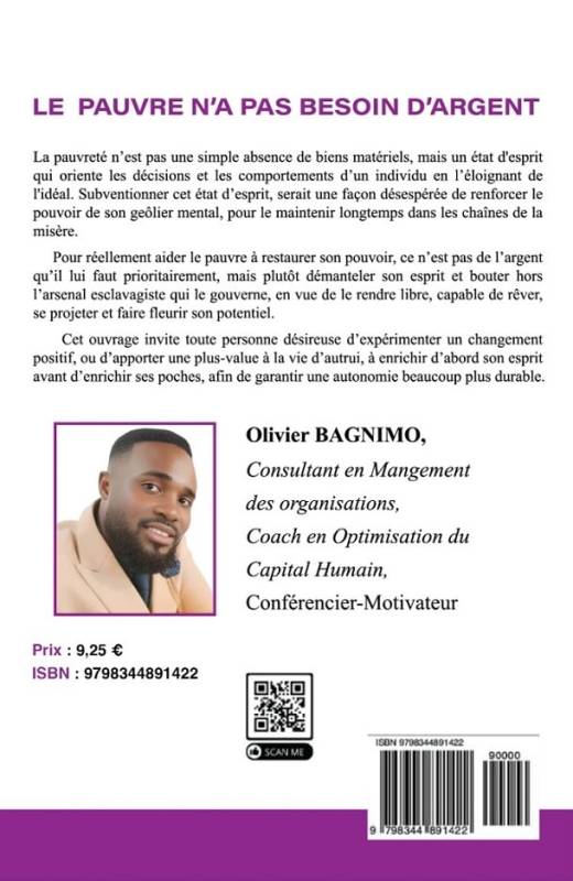 Le pauvre n'a pas besoin d'argent Olivier BAGNIMO