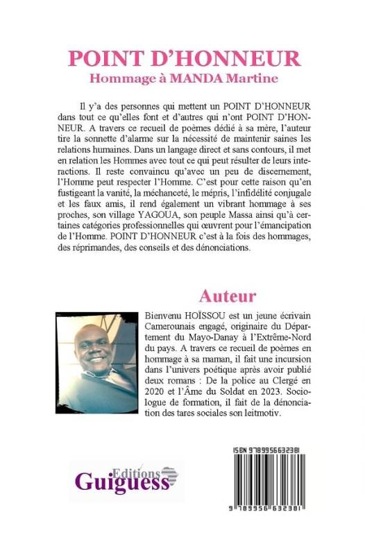 Point d'honneur. Hommage à MANDA Martine Bienvenu HOÏSSOU