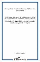 Annales, français, classe de 3ème