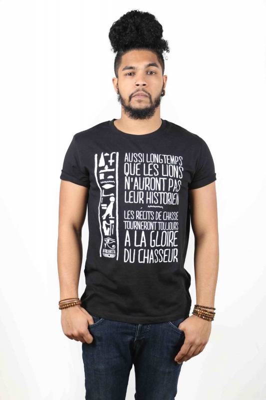 T-shirt LES LIONS ET LES HISTORIENS - Collection Afrikanista