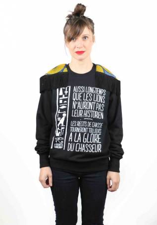 Sweat-shirt LES LIONS & LES HISTORIENS - Collection Afrikanista