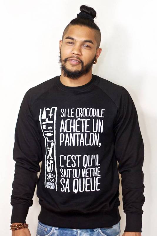 Sweat-shirt LE CROCODILE - Collection Afrikanista
