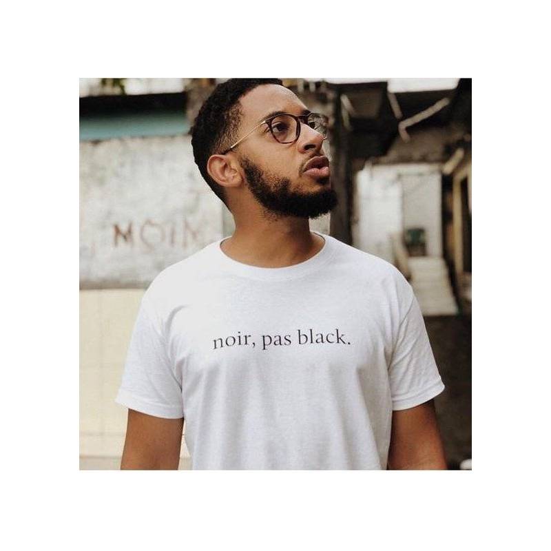 T-shirt NOIR, PAS BLACK, couleur blanc