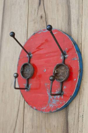 Porte-manteau double - couleur rouge